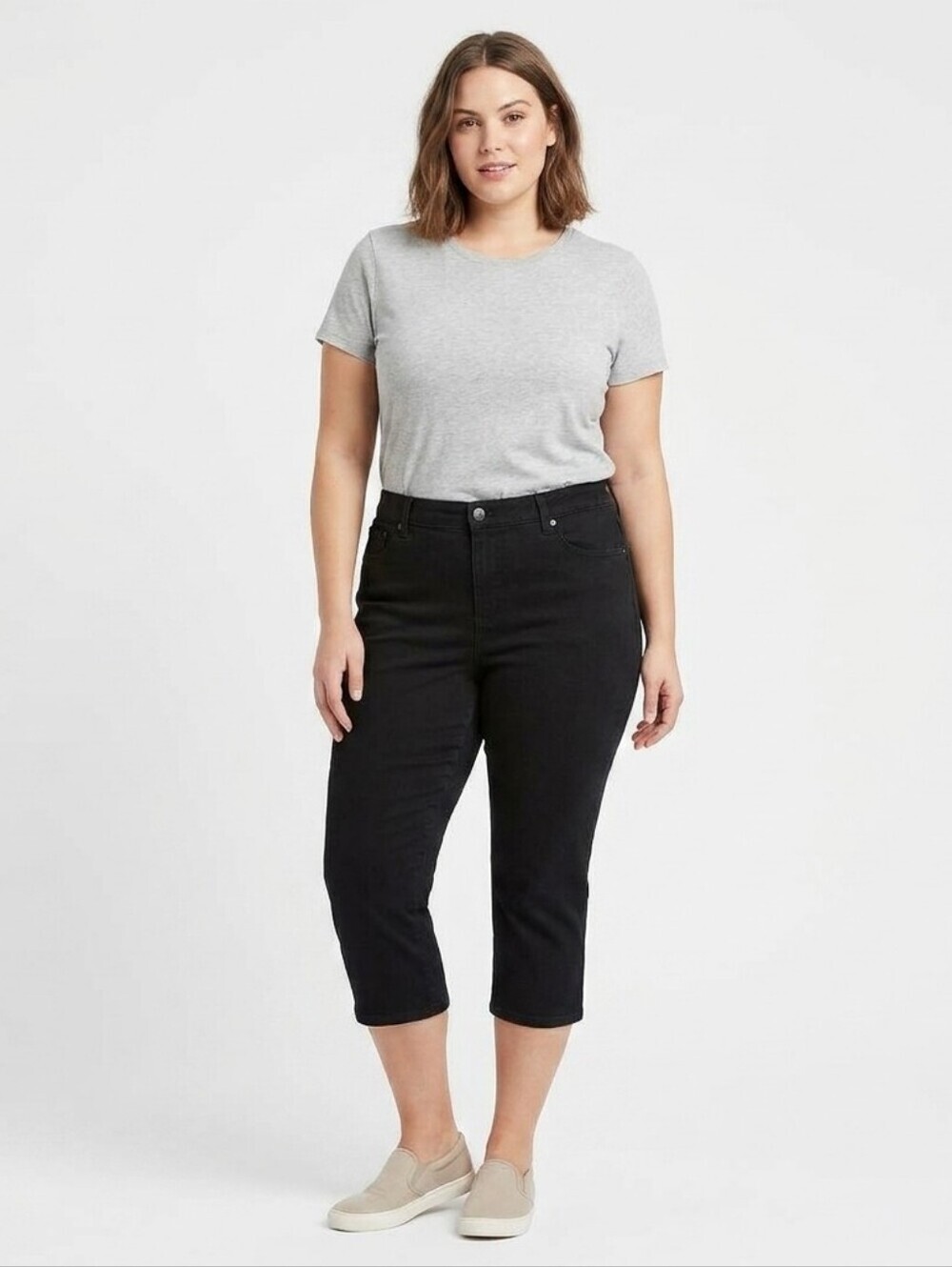 Lauren Jeans Co 18W Black Capris